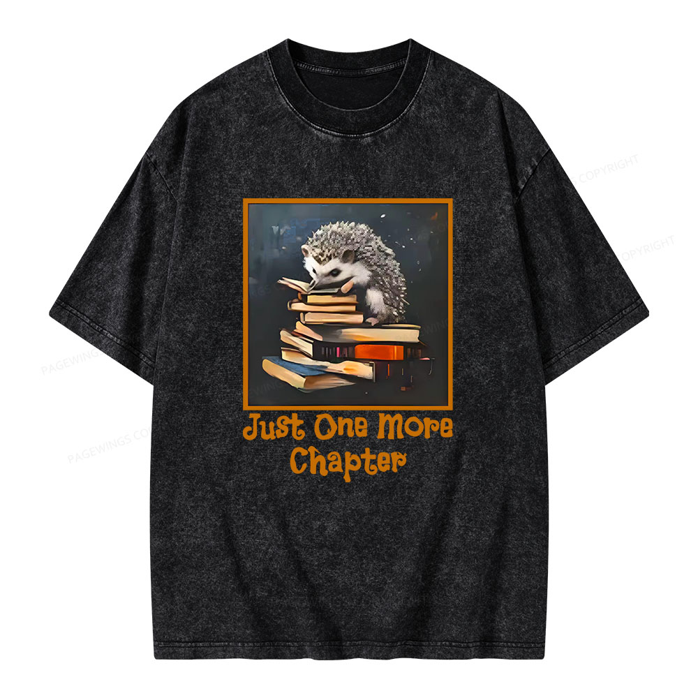Pagewings Just One More Chapter Unisex Washed T-shirt