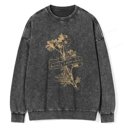 Pagewings Barely Tolerable Unisex Washed Sweatshirt