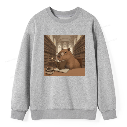Pagewings The Reader Capybara Unisex Classic Sweatshirt