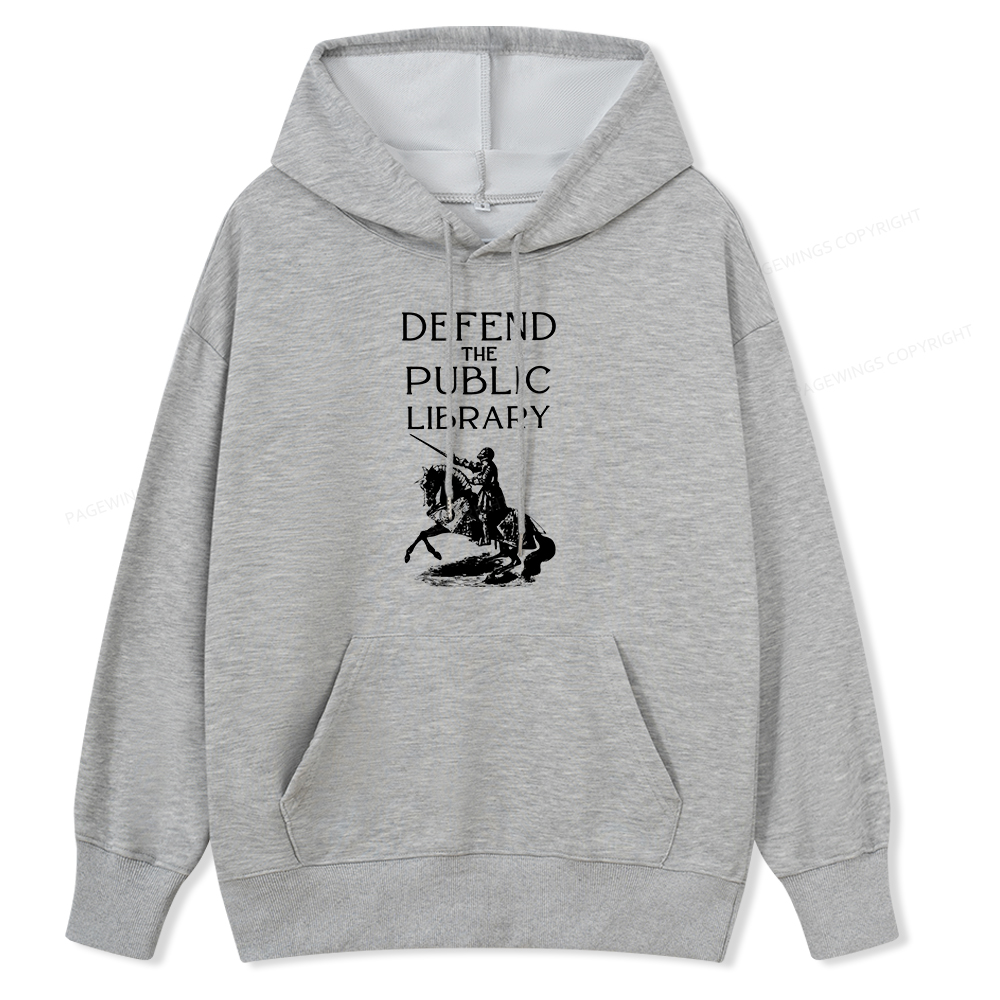 Pagewings Defend The Public Library Unisex Classic Hoodie