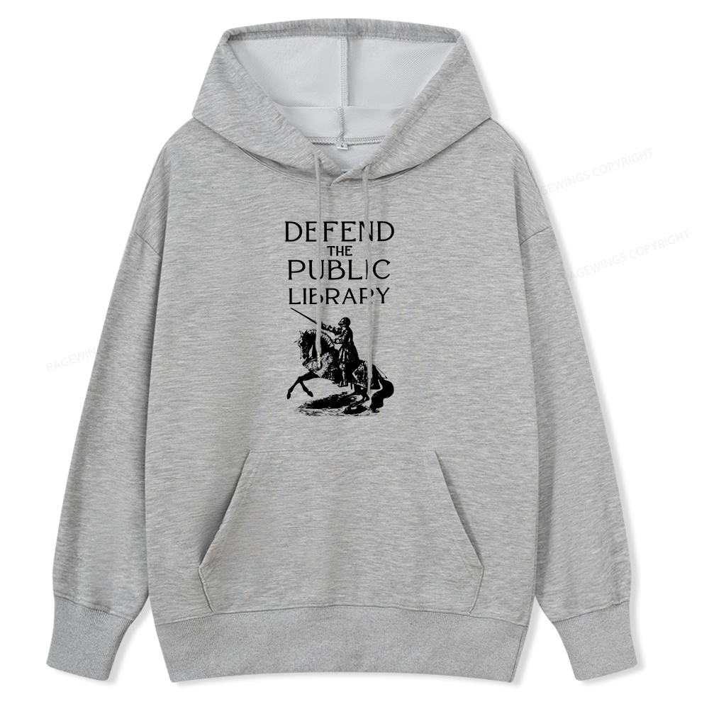 Pagewings Defend The Public Library Unisex Classic Hoodie