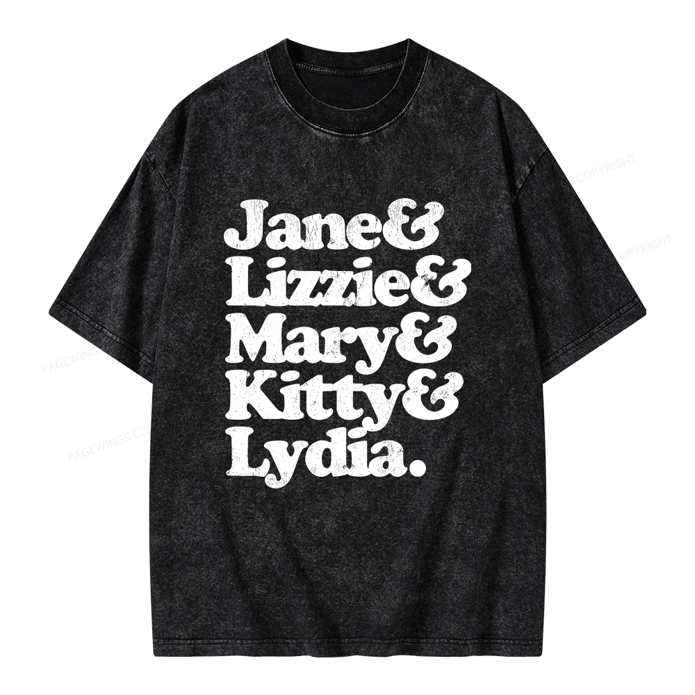 Pagewings Pride and Prejudice Unisex Washed T-shirt