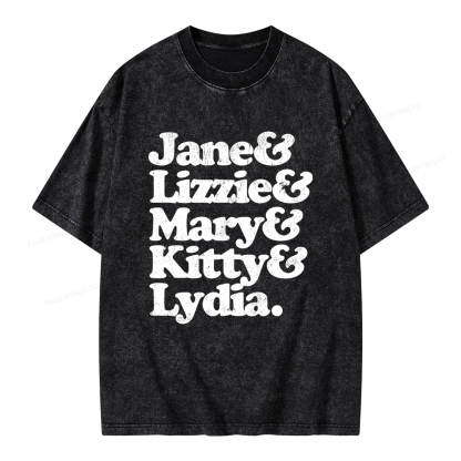 Pagewings Pride and Prejudice Unisex Washed T-shirt