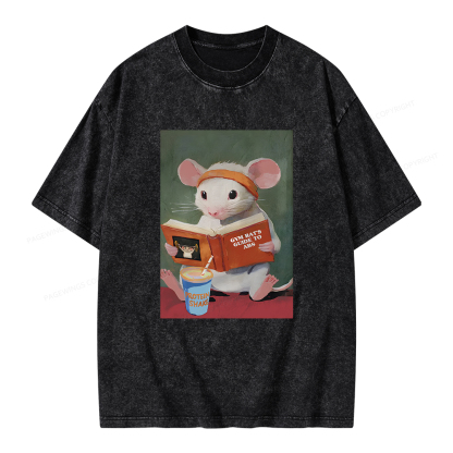 Pagewings Gym Rat's Guide To Abs Unisex Washed T-shirt