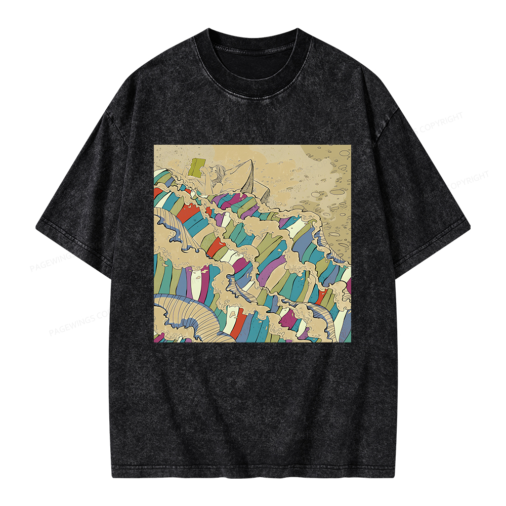Pagewings Good Book Unisex Washed T-shirt