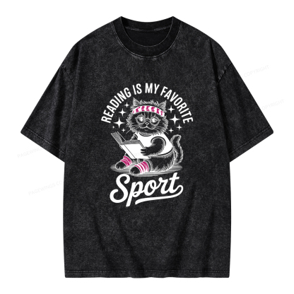 Pagewings Reading is My Favorite Sport Unisex Washed T-shirt