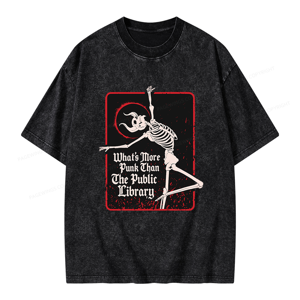 Pagewings What's More Punk Than The Public Library Unisex Washed T-shirt