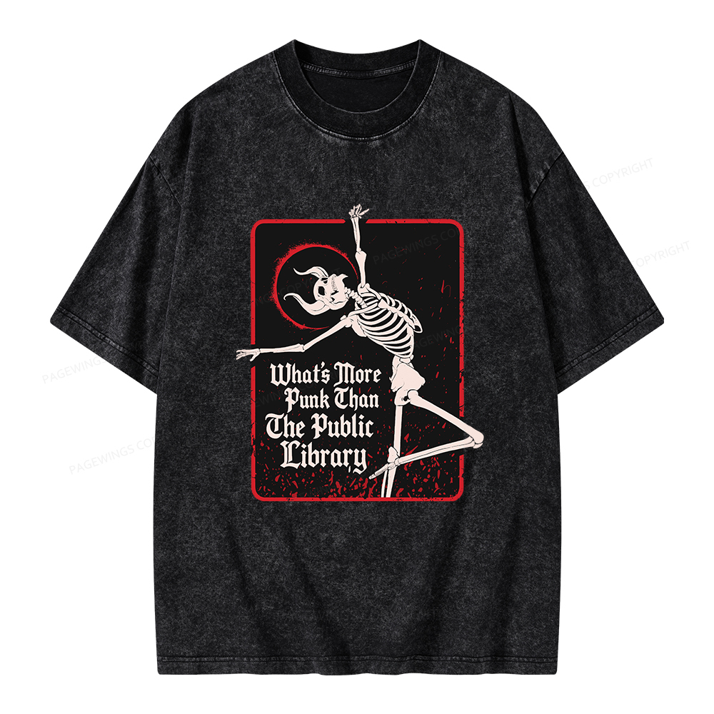 Pagewings What's More Punk Than The Public Library Unisex Washed T-shirt