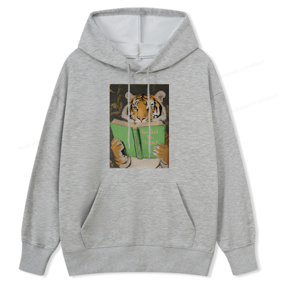 Pagewings Motivational Tiger Reading Unisex Classic Hoodie