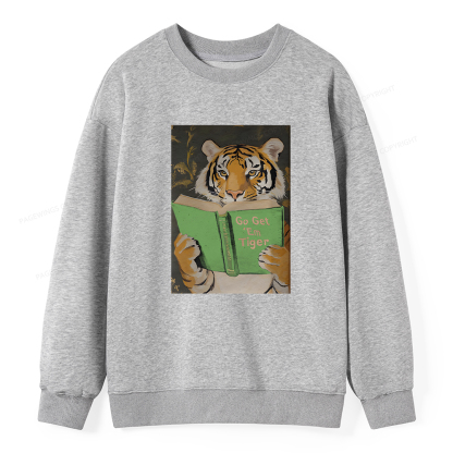 Pagewings Motivational Tiger Reading Unisex Classic Sweatshirt
