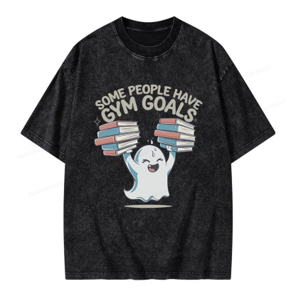 Pagewings Some People Have Gym Goals Unisex Washed T-shirt