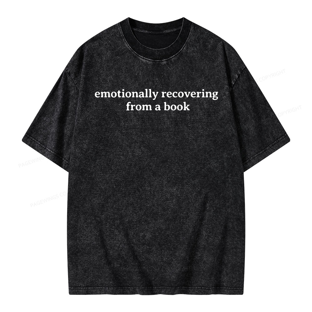 Pagewings Emotionally Recovering From a Book Unisex Washed T-shirt