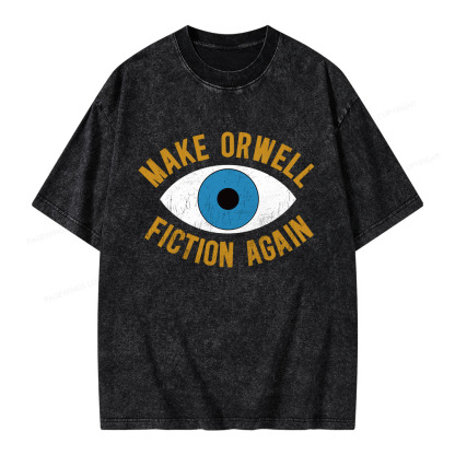 Pagewings Make Orwell Fiction Again Unisex Washed T-shirt