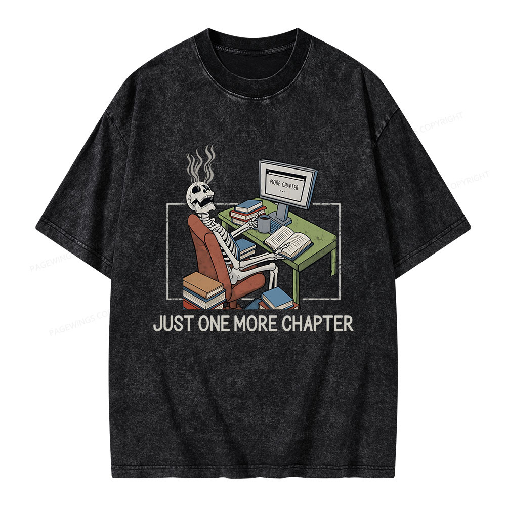 Pagewings Just One More Chapter Unisex Washed T-shirt