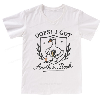 Pagewings Oops I Got Another Book V-neck T-shirt