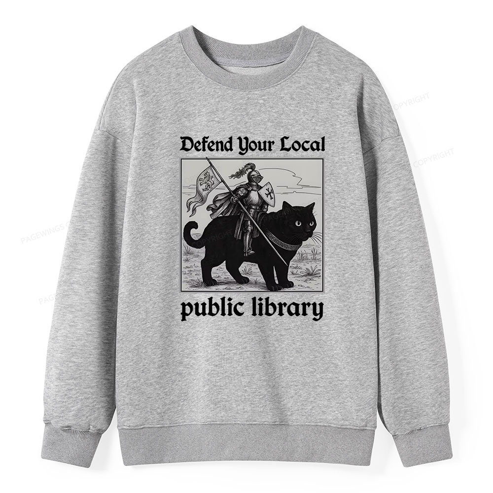Pagewings Defend Your Local public library Unisex Classic Sweatshirt