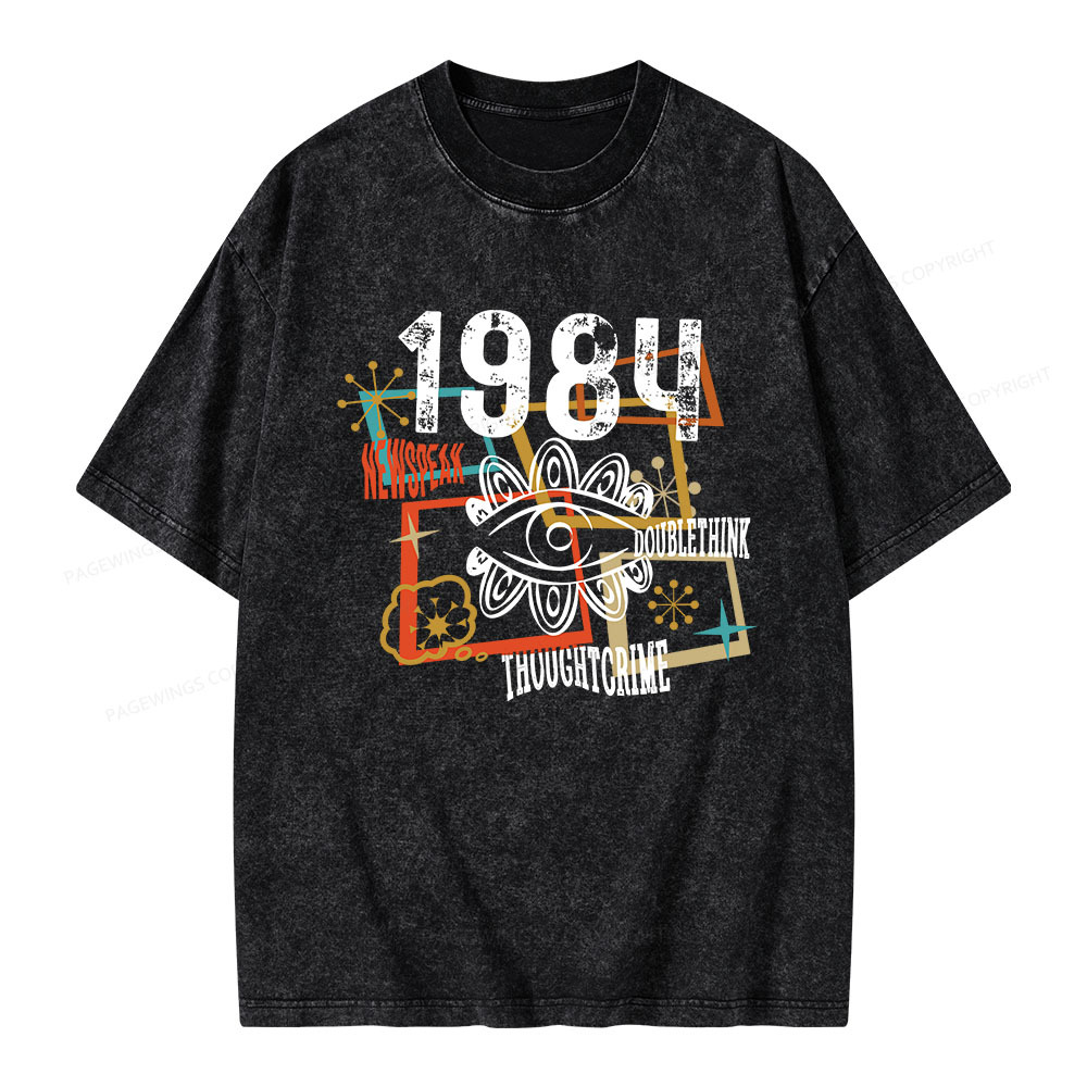 Pagewings 1984 Orwell Unisex Washed T-shirt