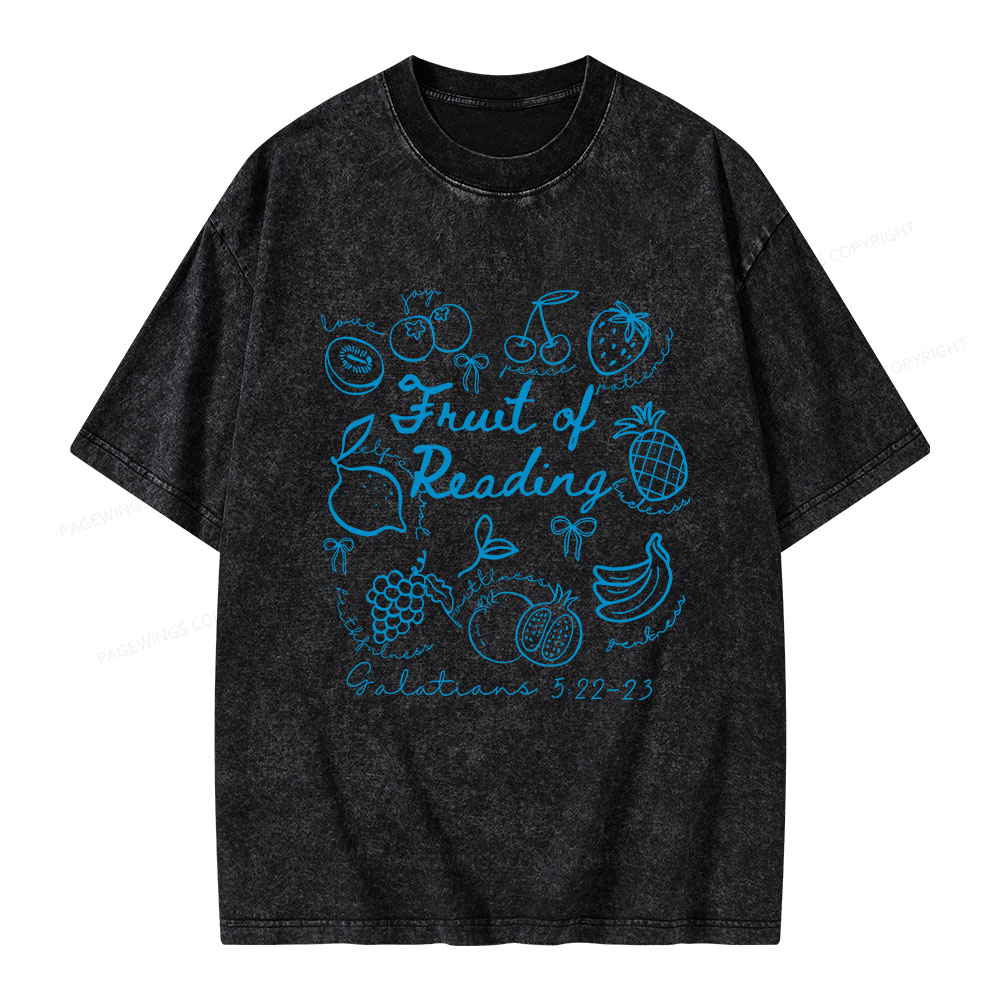 Pagewings Fruit Of Reading Unisex Washed T-shirt