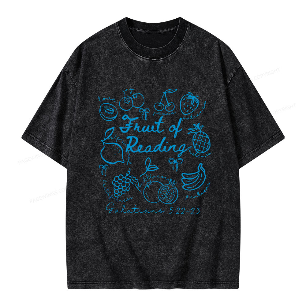 Pagewings Fruit Of Reading Unisex Washed T-shirt
