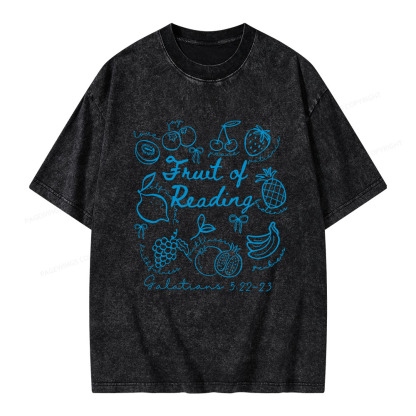 Pagewings Fruit Of Reading Unisex Washed T-shirt