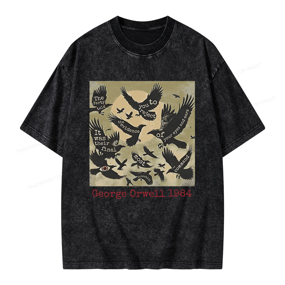 Pagewings It Was Their Final 1984 Unisex Washed T-shirt