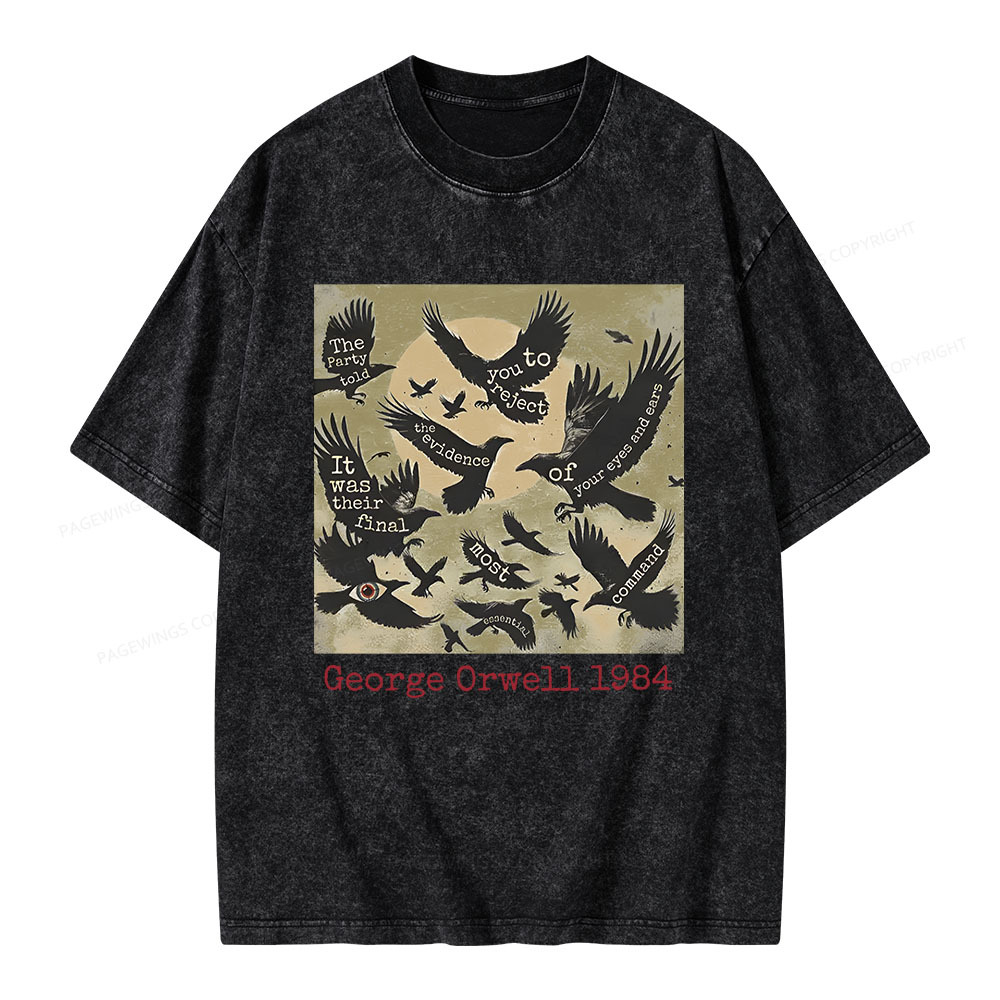 Pagewings It Was Their Final 1984 Unisex Washed T-shirt