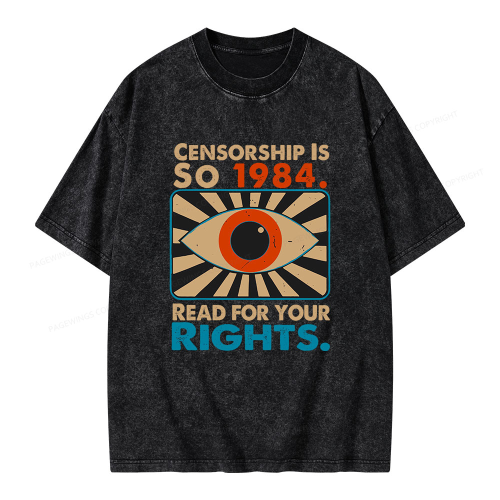Pagewings Read For Your Rights Unisex Washed T-shirt