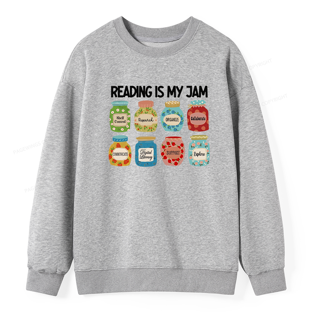 Pagewings Reading is My Jam Bookworm Unisex Classic Sweatshirt