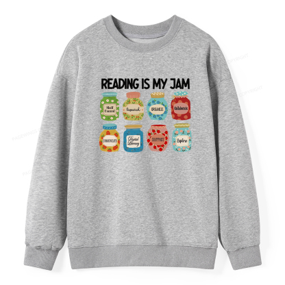 Pagewings Reading is My Jam Bookworm Unisex Classic Sweatshirt