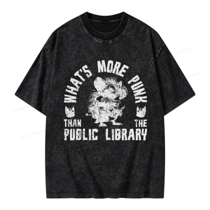 Pagewings What's More Punk Than The Public Library Unisex Washed T-shirt