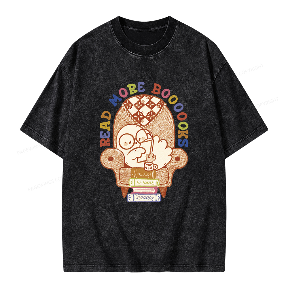 Pagewings Read More Boooooks Unisex Washed T-shirt