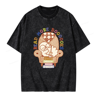 Pagewings Read More Boooooks Unisex Washed T-shirt