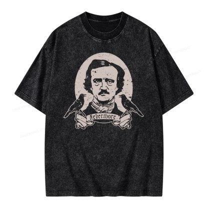 Pagewing   Literary Vintage Stephen Allen King HP Lovecraft Book Unisex Washed T-shirt