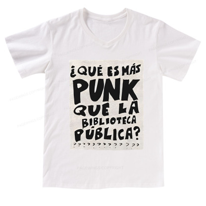 Pagewings What's More Punk Than The Public Library V-neck T-shirt