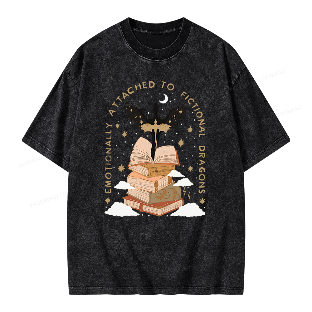 Pagewing Fantasy Romance Reader Gift Romantacy Unisex Washed T-shirt