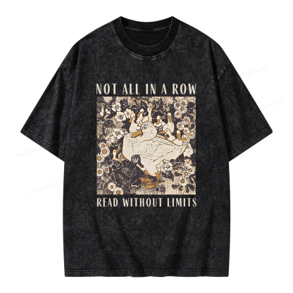 Pagewings Not All In A Row Read Without Limits Unisex Washed T-shirt