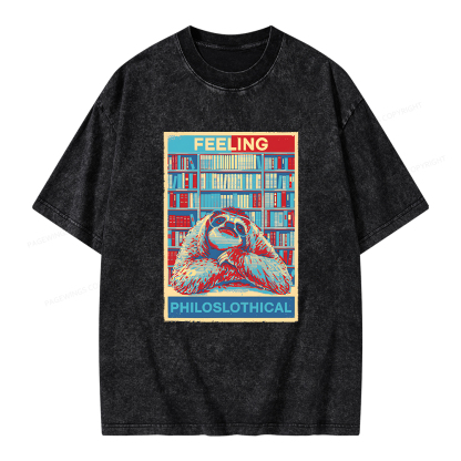 Pagewings Feeling Philoslothical Unisex Washed T-shirt