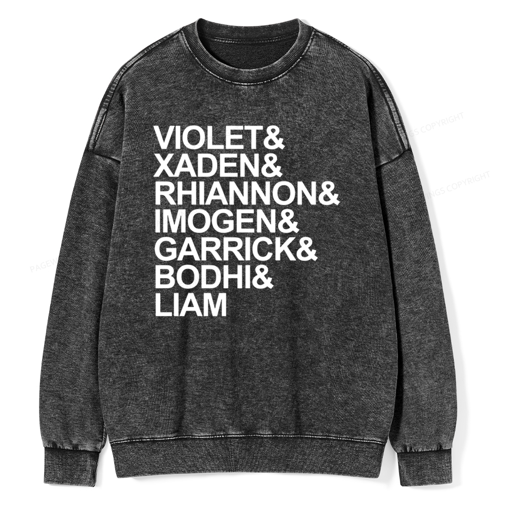 Pagewin Fourth Wing MC Classic T-Shirt Unisex Washed Sweatshirt