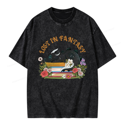 Pagewings Lost In Fantasy Unisex Washed T-shirt