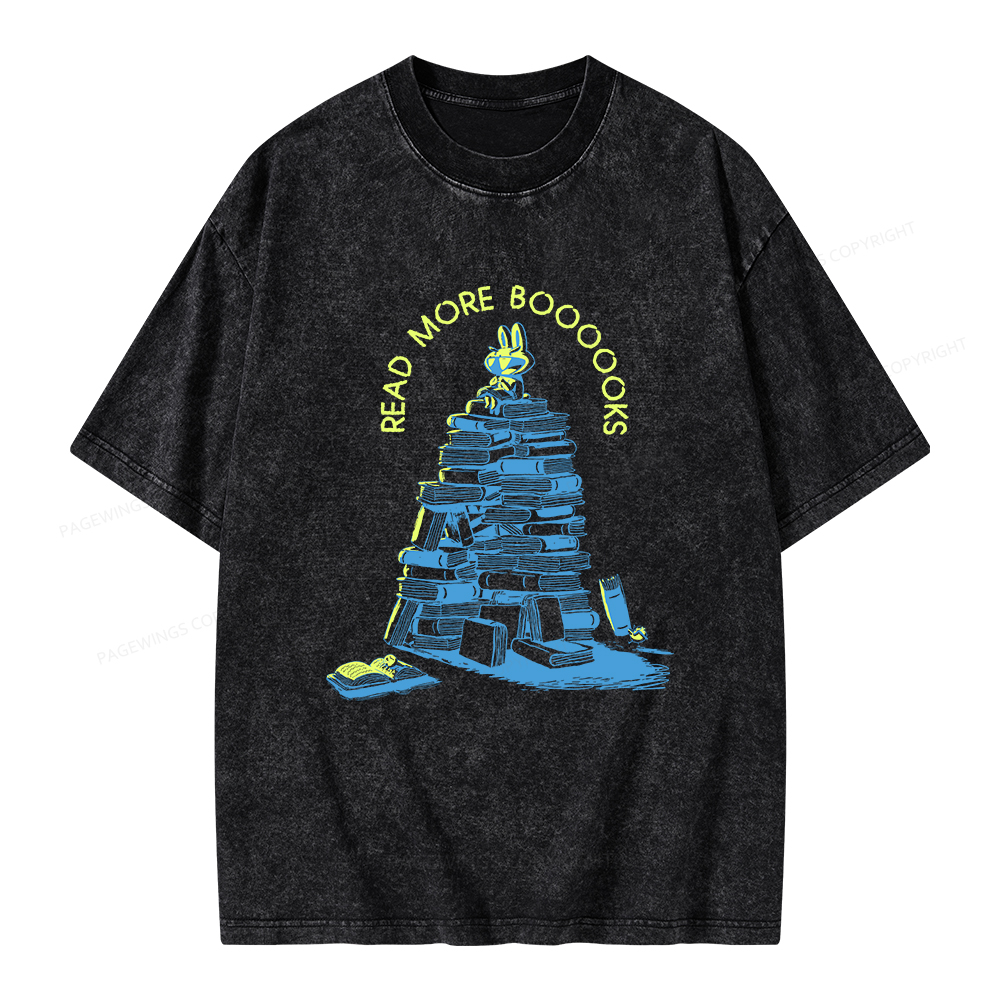 Pagewings Read More Boooooks Unisex Washed T-shirt