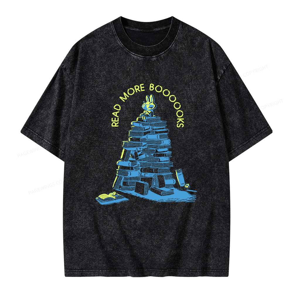 Pagewings Read More Boooooks Unisex Washed T-shirt