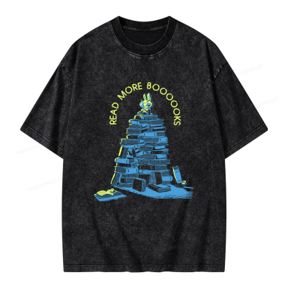 Pagewings Read More Boooooks Unisex Washed T-shirt