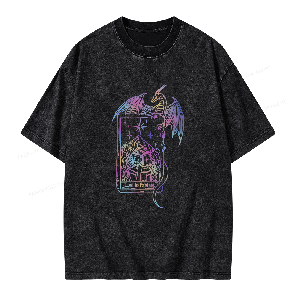 Pagewings Lost In Fantasy Unisex Washed T-shirt