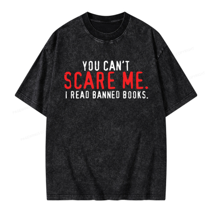 Pagewings You Can’t Scare Me I Read Banned Books Unisex Washed T-shirt