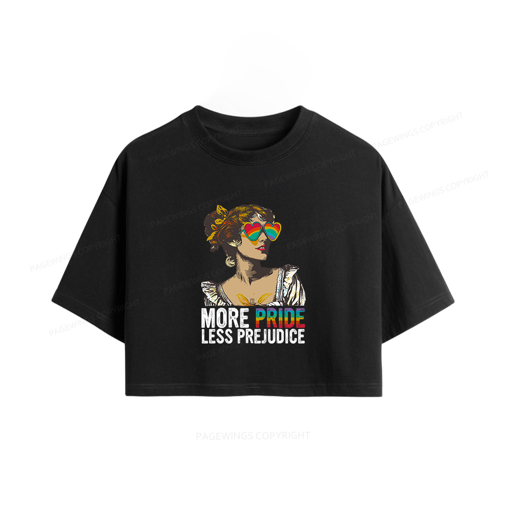 Pagewings More Pride Less Prejudice Women Crop Tops
