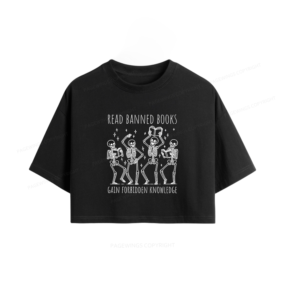 Pagewings Reading Books Tee Book Lover Gift Women Crop Tops