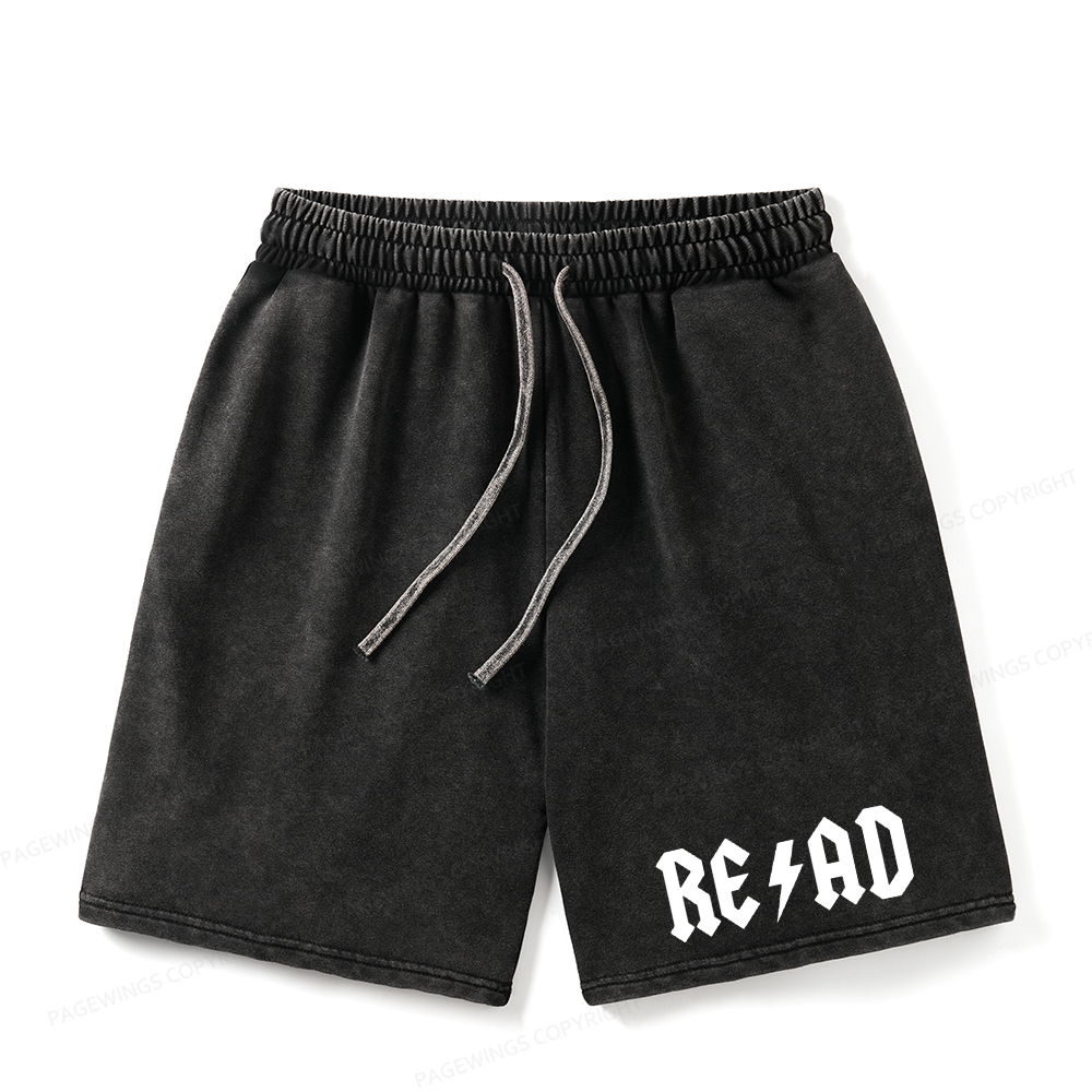 Pagewings Read Back In The Library Unisex Washed Shorts