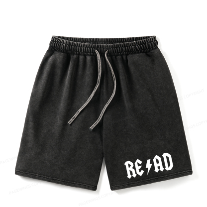 Pagewings Read Back In The Library Unisex Washed Shorts