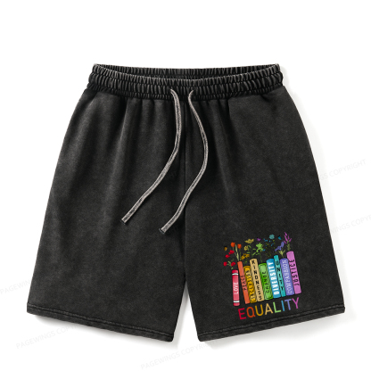 Pagewings Equal Rights Unisex Washed Shorts