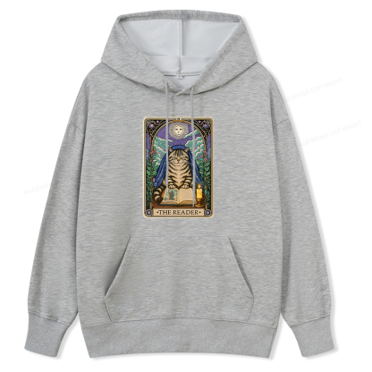 Pagewings The Reader Cat Tarot Cards Unisex Classic Hoodie